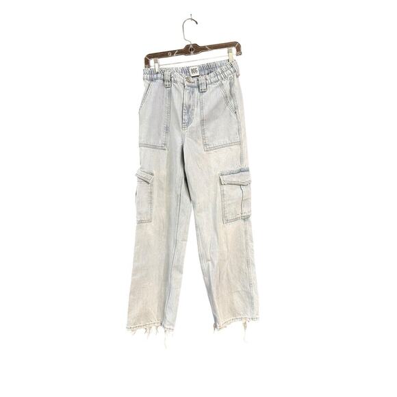 Urban Outfitters BDG Skate Cargo Jeans Womens 28x32 Acid Wash Stretch Waist - Picture 1 of 6